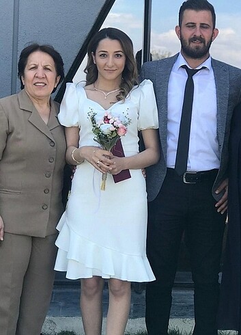 36 Beden Beyaz nikah elbisesi