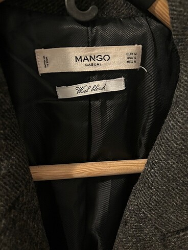 Mango Mango gri kaşe kaban
