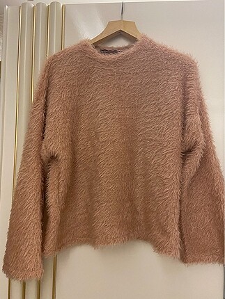 zara pembe peluş kazak