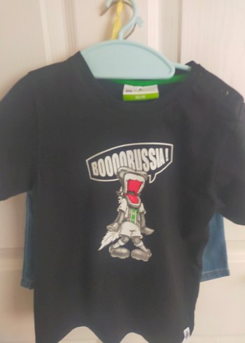 Erkek Çocuk Siyah Baskılı Kot Tişört
