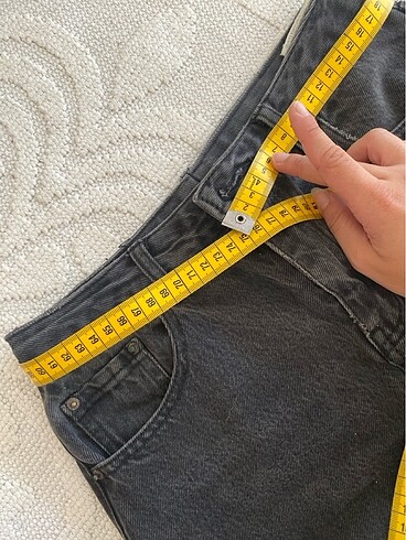 xs Beden pull and bear antrasit mom jean