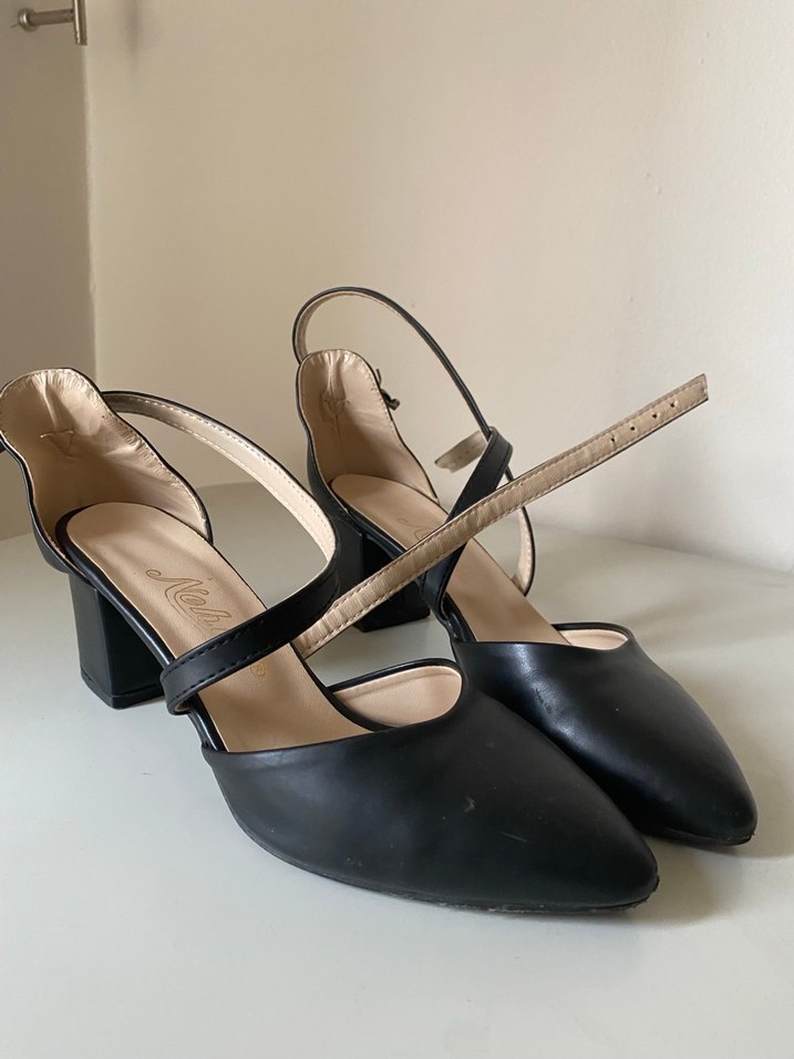 Klasik Siyah Tokalı Kadın Topuklu Ayakkabı - Görsel 3