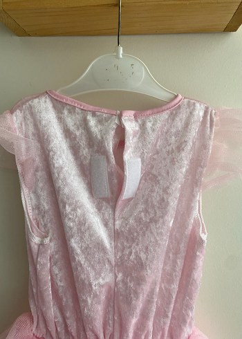 Pembe Fırfırlı Kız Çocuk Elbise - Görsel 4