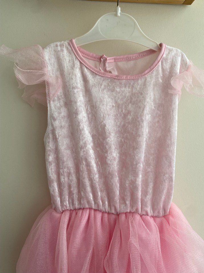 Pembe Fırfırlı Kız Çocuk Elbise - Görsel 2