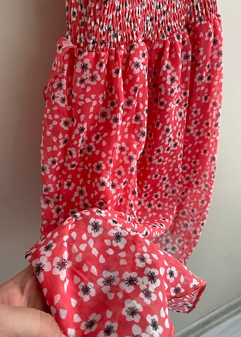 Kırmızı Renkli Askılı Kız Elbisesi - Görsel 5