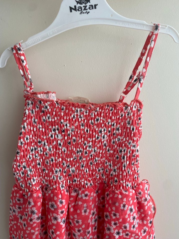 Kırmızı Renkli Askılı Kız Elbisesi - Görsel 2