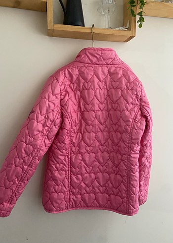 Kızlar için Renkli Nakışlı Pembe Fermuarlı Mont - Görsel 5