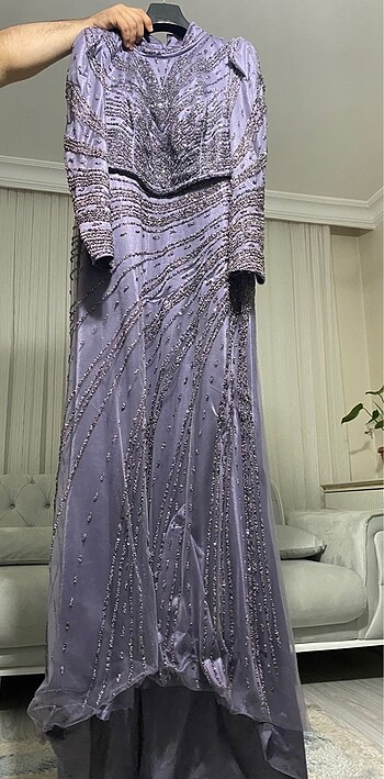 Tesettür taşlı abiye - Görsel 6