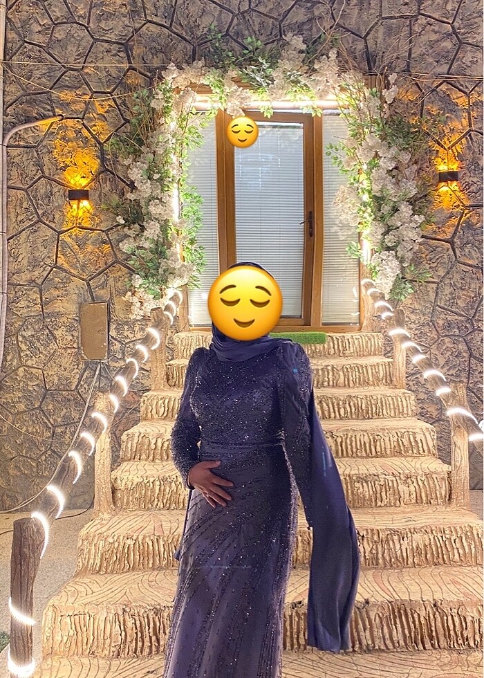 Tesettür taşlı abiye - Görsel 2