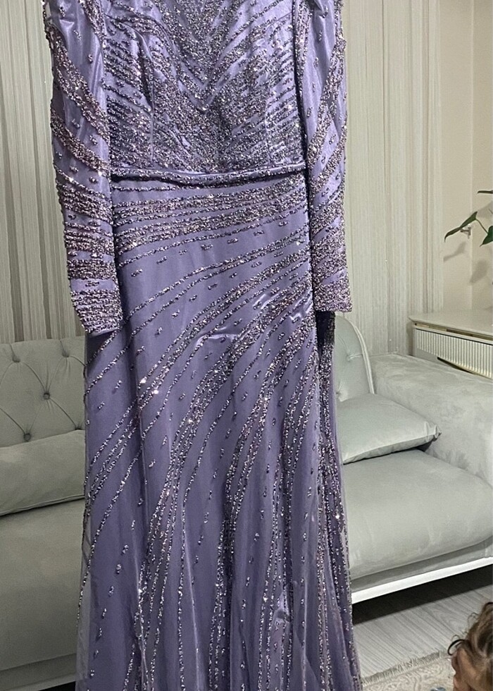 Tesettür taşlı abiye - Görsel 5