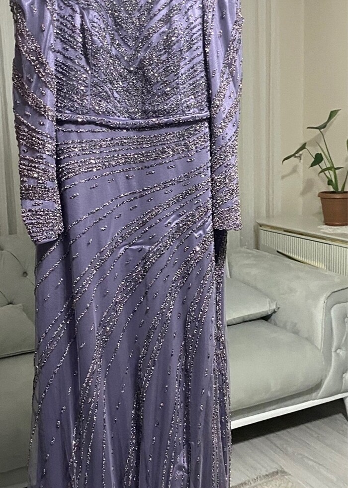 Tesettür taşlı abiye - Görsel 4