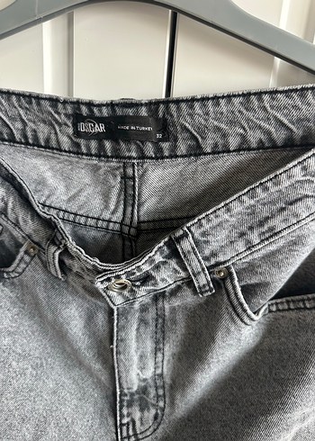 32 Beden Gri Loose Fit Kadın Denim Jean