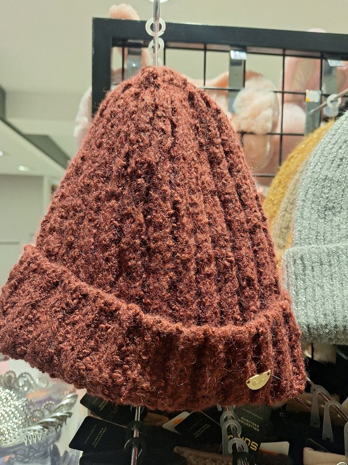 Pembe Örgü Yün Kadın Bere - Görsel 3