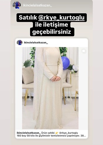 m Beden Uzun Beyaz Drape Detaylı Sade Nişan Elbisesi