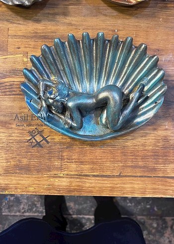 Altın Renk Dekoratif Deniz Kızı Tütsülük - Görsel 3