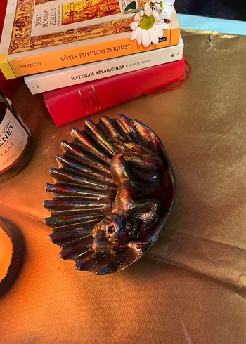 Altın Renk Dekoratif Deniz Kızı Tütsülük - Görsel 4