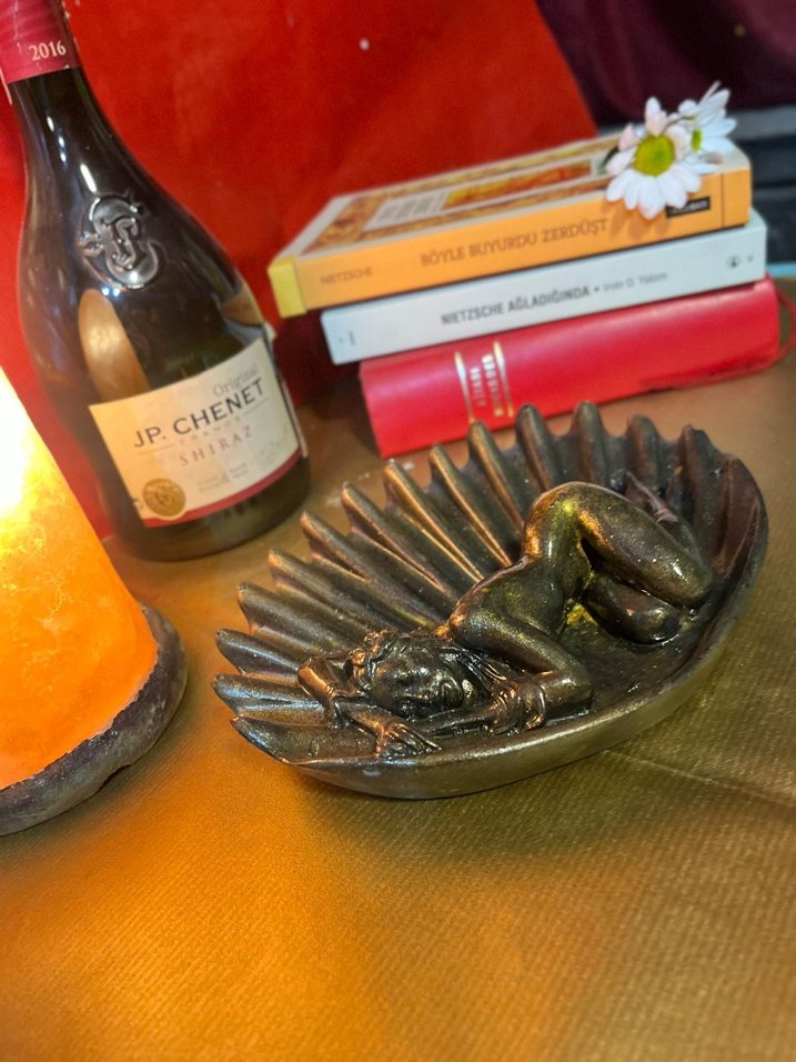 Altın Renk Dekoratif Deniz Kızı Tütsülük - Görsel 2