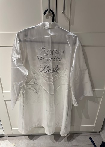 Beyaz Parlak sabahlık bride sabahlık - Görsel 2