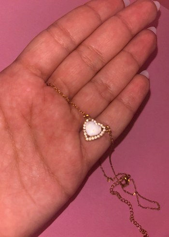 Accessorize Pastel Pembe Zincir Detaylı Midi Kolye