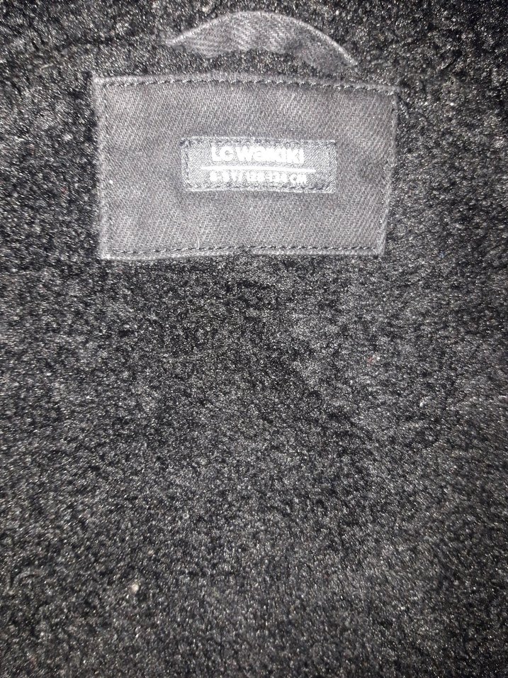 Düğmeli Siyah Kot Ceket - Görsel 3