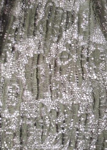 Kadın Yeşil Güpürlü Mini Etek - Görsel 2