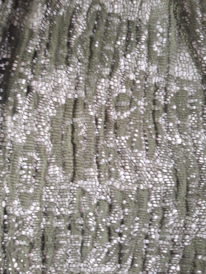 Kadın Yeşil Güpürlü Mini Etek - Görsel 2