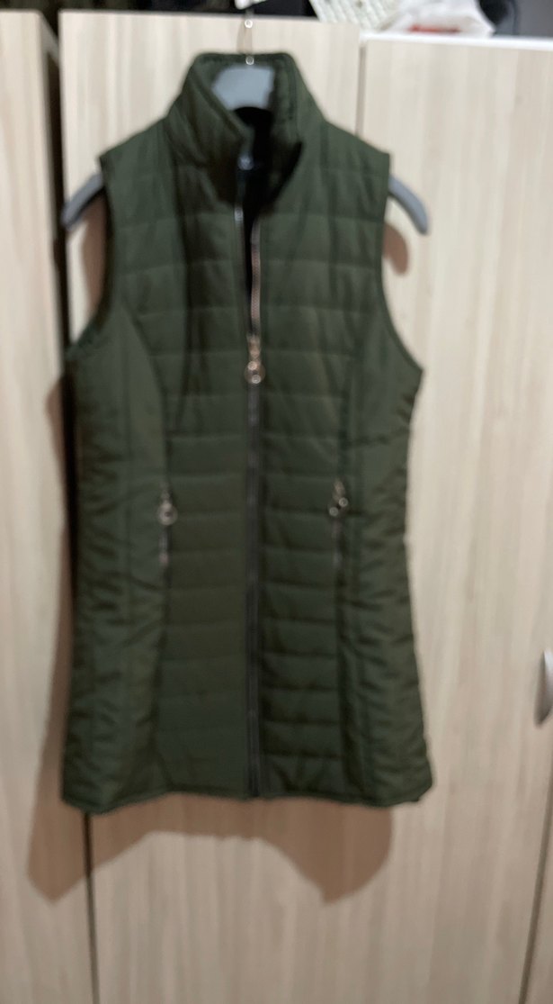 Kadın Uzun Fermuarlı Kolsuz Yelek - Görsel 4