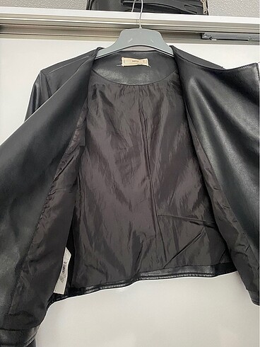 Mango deri ceket - Görsel 6