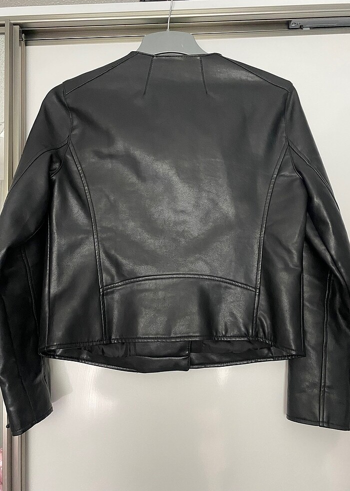 Mango deri ceket - Görsel 5