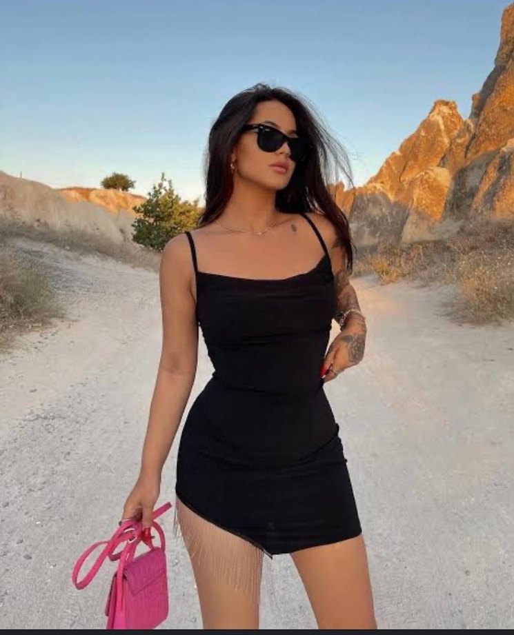 Siyah Mini elbise - Görsel 2