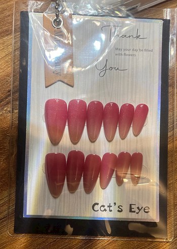 Pembe flash efektli takma tırnak - Görsel 2