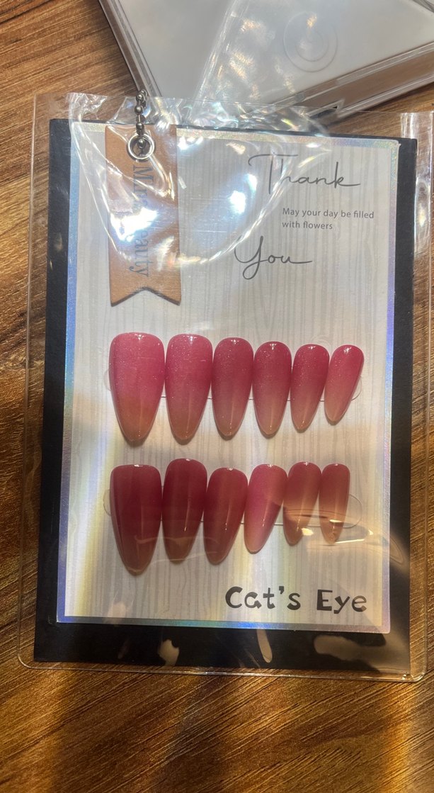 Pembe flash efektli takma tırnak - Görsel 2