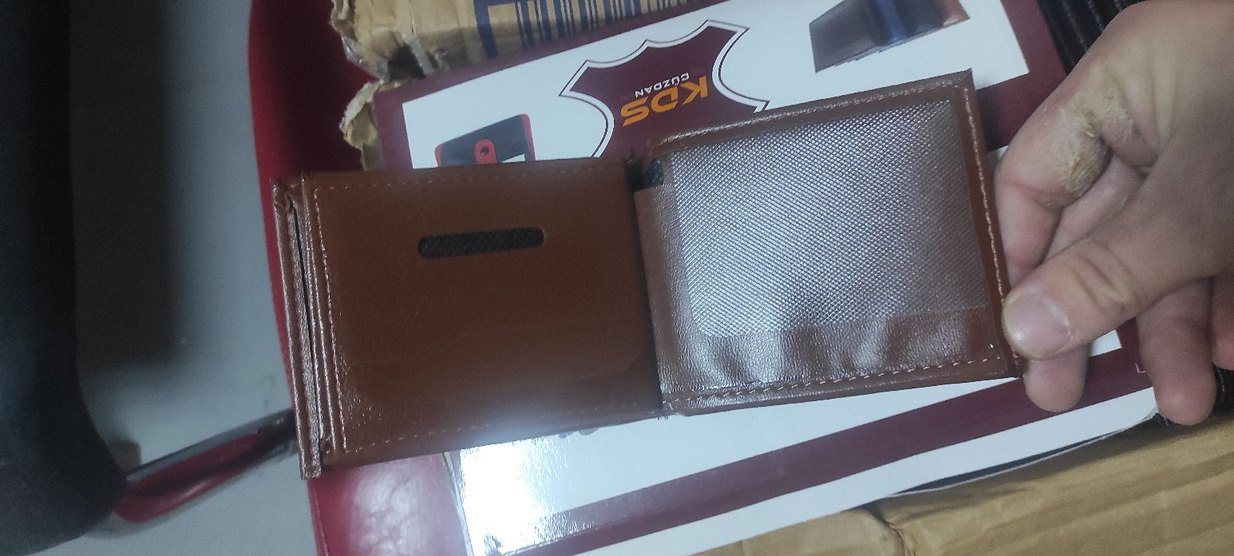 Parlak Kahverengi Minimalist Erkek Cüzdan - Görsel 2