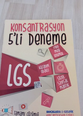 LGS Konsantrasyon 5'li Deneme Kitabı