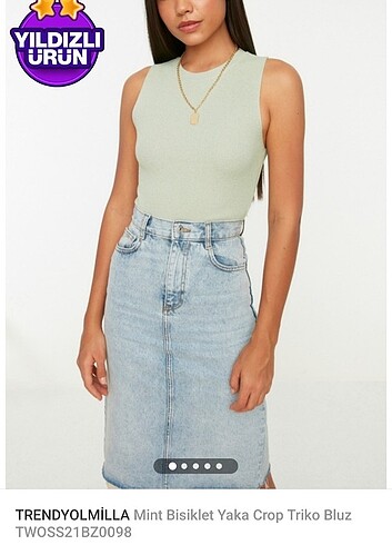 Trendyolmilla Triko Crop Bluz