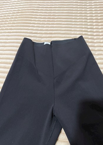 Oysho Siyah Kadın Bol Paça Esnek Kumaş Pantolon - Görsel 3