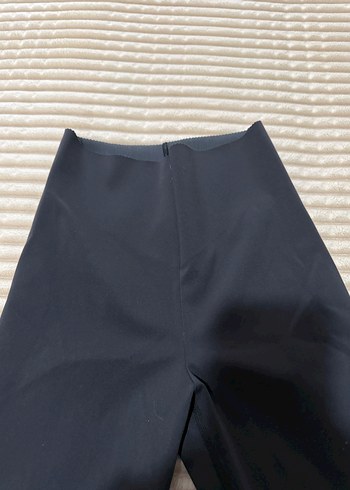 Oysho Siyah Kadın Bol Paça Esnek Kumaş Pantolon - Görsel 6