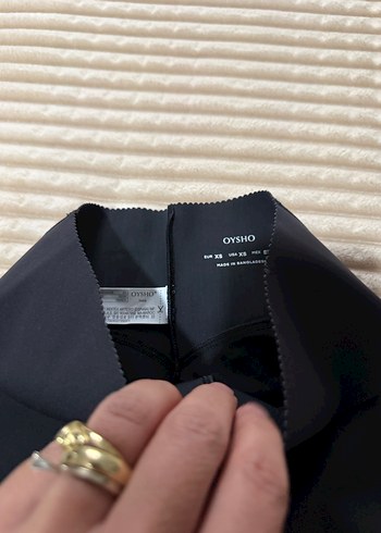 Oysho Siyah Kadın Bol Paça Esnek Kumaş Pantolon - Görsel 5