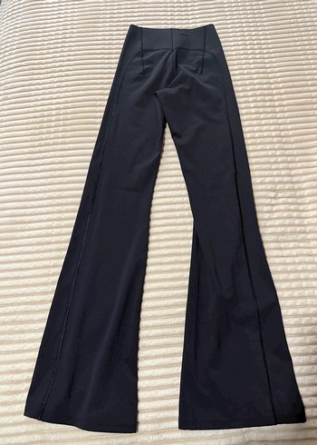 Oysho Siyah Kadın Bol Paça Esnek Kumaş Pantolon - Görsel 2