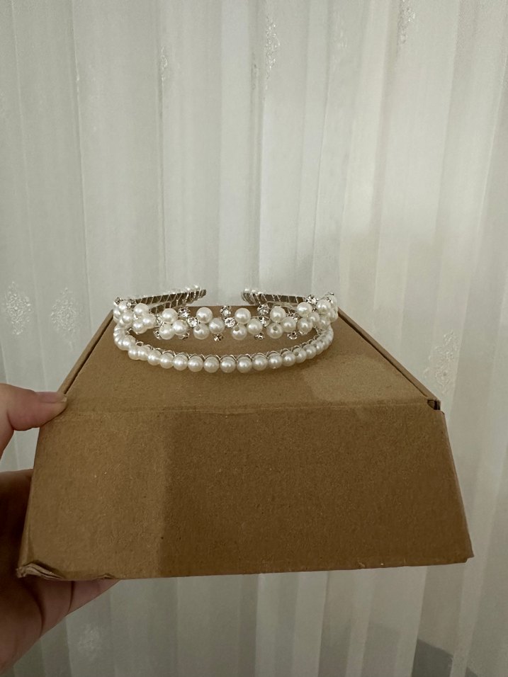 İnci İşlemeli Modern Klasik Saç Aksesuarı - Görsel 2