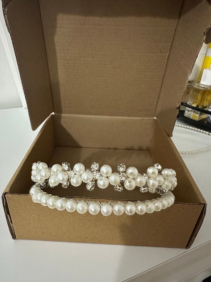 İnci İşlemeli Modern Klasik Saç Aksesuarı - Görsel 3