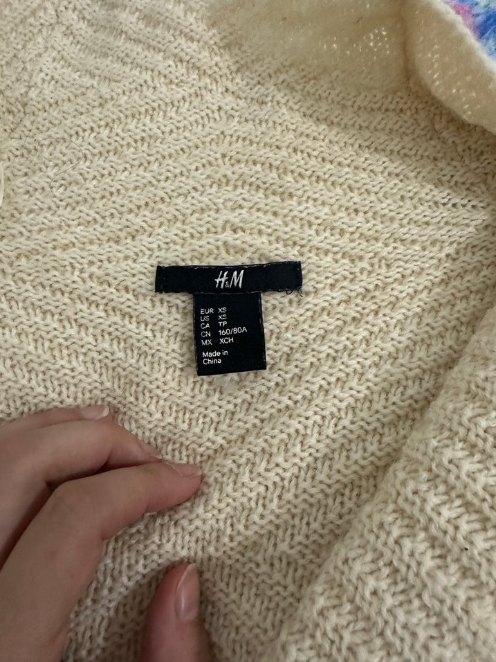 Bej Bohem Salaş Kadın Triko Hırka - Görsel 2