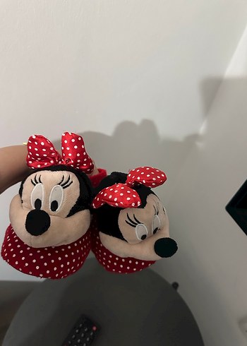 Kız Çocuk Kırmızı Fiyonklu Sıcak Ev pandufu - Görsel 4