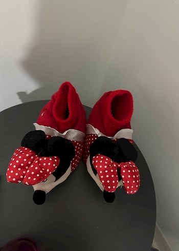 Kız Çocuk Kırmızı Fiyonklu Sıcak Ev pandufu - Görsel 3