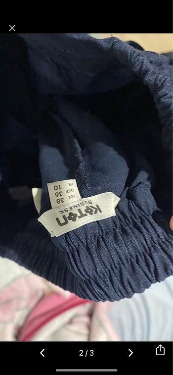 38 Beden lacivert Renk Koton kumaş pantolon