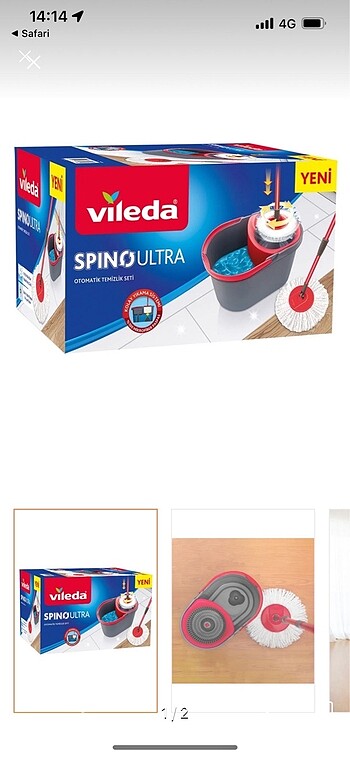 Vileda spino ultra mop temizlik seti