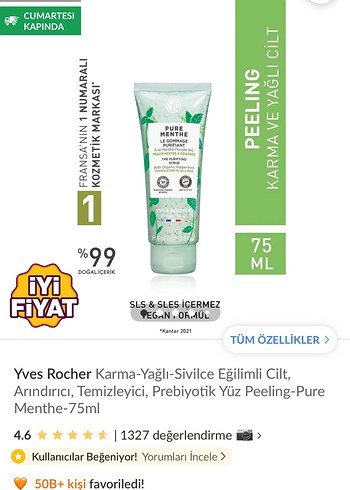 Yves Rocher Yves Rocher Siyah Nokta Karşıtı Kömür Maskesi ve Peeling 75ml