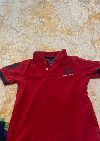 xs Beden Kırmızı Kısa Kollu Polo Yaka Erkek Tişört