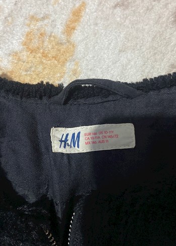 11-12 Yaş Beden siyah Renk Siyah kız çocuk Kürk Detaylı Sweatshirt Mont