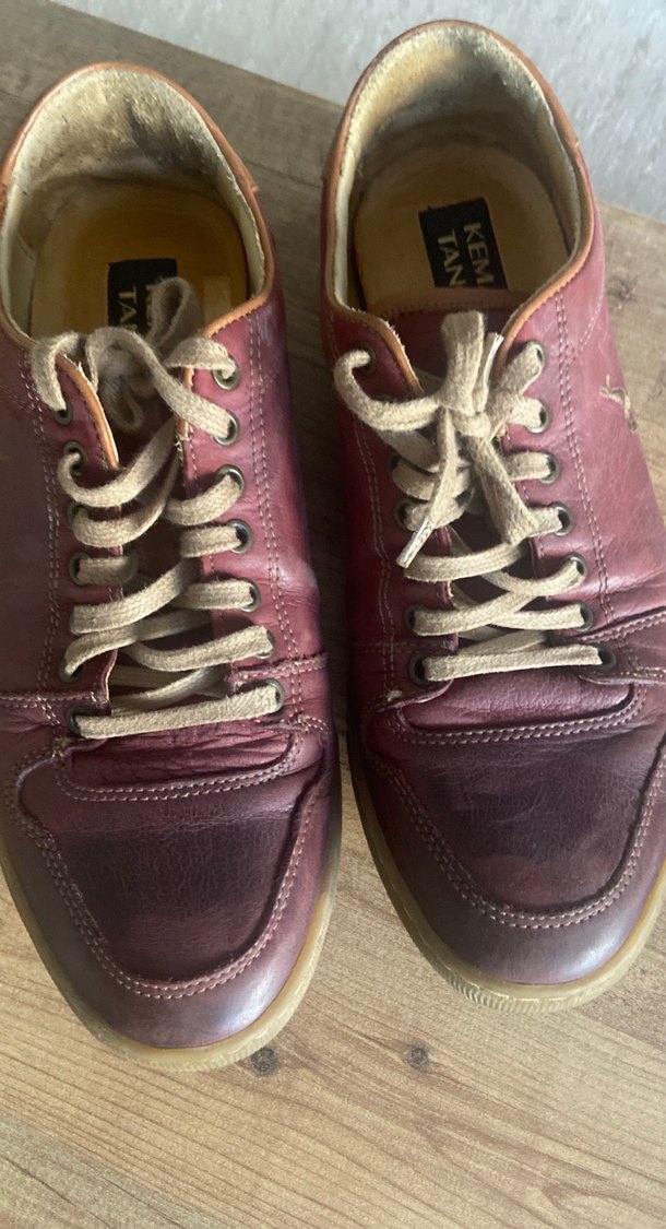 Bordo Parlak Erkek Ayakkabı Bağcıkları - Görsel 2